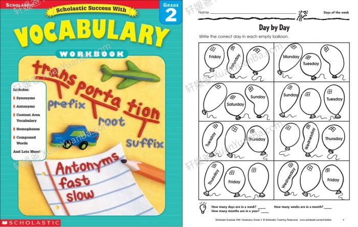 《Success With Vocabulary1-5》小学生词汇英文练习册5册PDF 百度云网盘下载