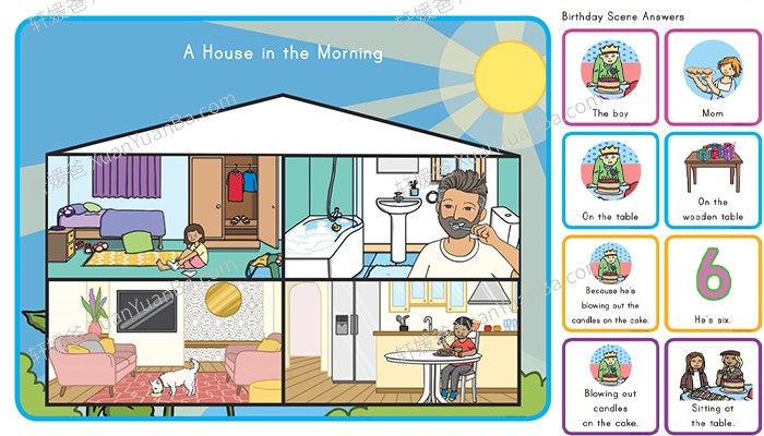 《图片场景和wh问答卡》练习孩子口语能力闪卡 PDF 百度云网盘下载