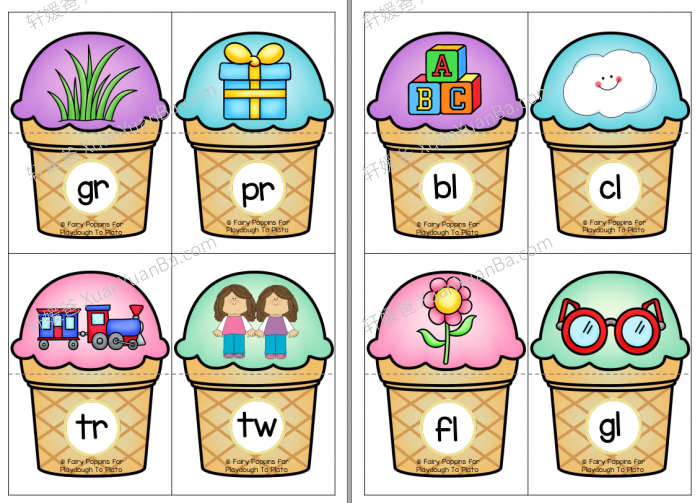 《自然拼读手工练习素材包》共43个高清PDF 百度云网盘下载