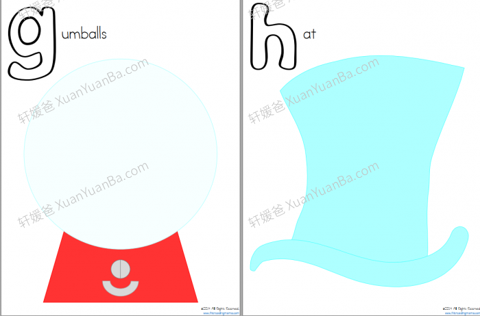 《自然拼读手工练习素材包》共43个高清PDF 百度云网盘下载