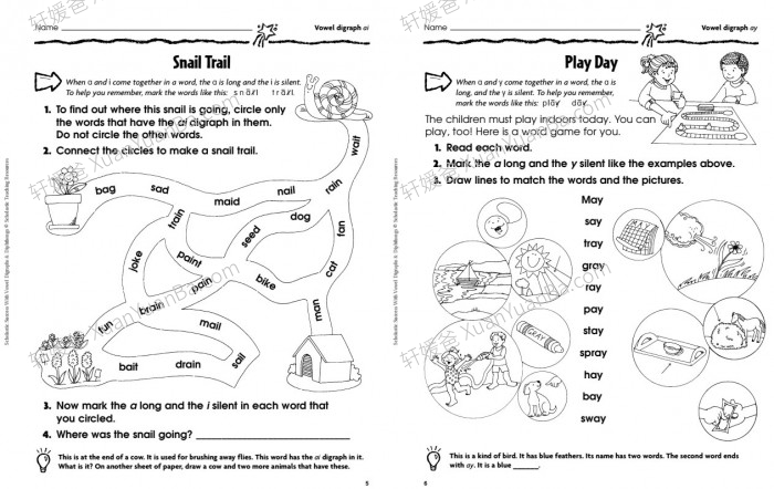 《Scholastic Success自然拼读练习系列》学乐元音辅音4册练习册PDF百度云网盘下载
