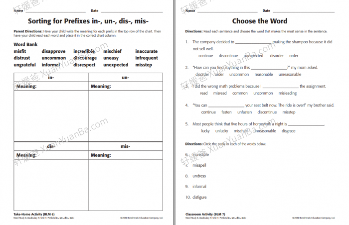 《Benchmark Education Word Resouce L1 -L4》词汇英文原版练习册PDF 百度云网盘下载