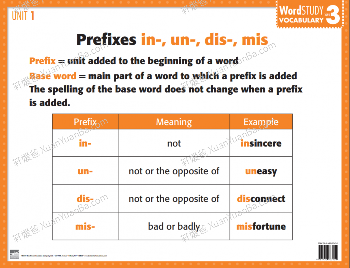 《Benchmark Education Word Resouce L1 -L4》词汇英文原版练习册PDF 百度云网盘下载