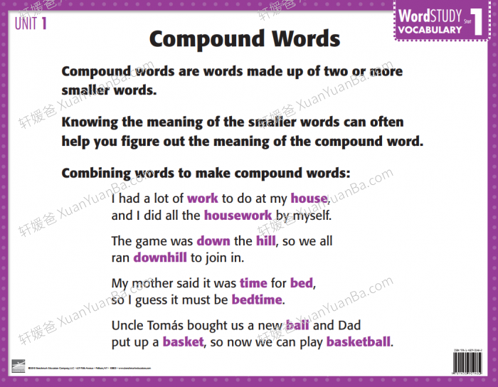 《Benchmark Education Word Resouce L1 -L4》词汇英文原版练习册PDF 百度云网盘下载