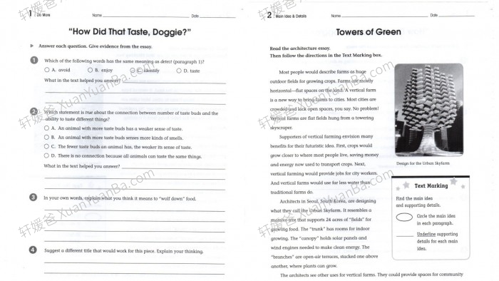 《SHOLASTIC Marking Close Reading G2-G6》美国小学学乐深度阅读技巧练习册PDF 百度云网盘下载
