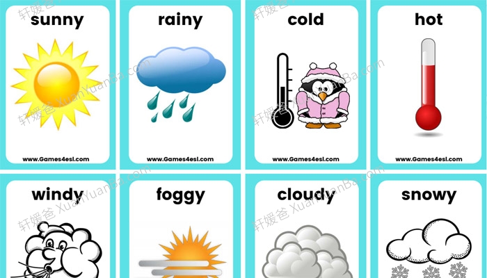 《34个主题英文闪卡》英语启蒙单词卡学生+教师版 PDF 百度云网盘下载