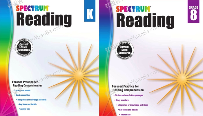 《Spectrum Reading GK-G8》美国小学光谱阅读理解练习册PDF 百度云网盘下载