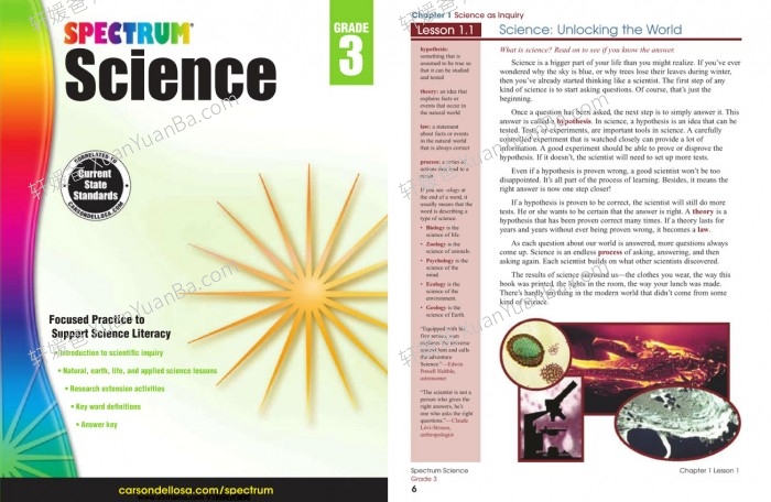 《Spectrum Science Test Practice G3-G8》光谱英文科学练习册PDF 百度云网盘下载