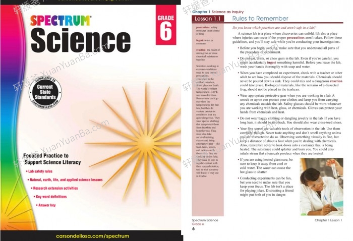 《Spectrum Science Test Practice G3-G8》光谱英文科学练习册PDF 百度云网盘下载