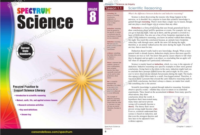 《Spectrum Science Test Practice G3-G8》光谱英文科学练习册PDF 百度云网盘下载