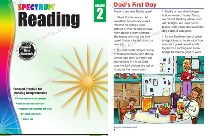 《Spectrum Reading GK-G8》美国小学光谱阅读理解练习册PDF 百度云网盘下载