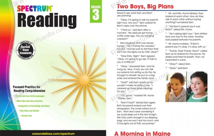 《Spectrum Reading GK-G8》美国小学光谱阅读理解练习册PDF 百度云网盘下载