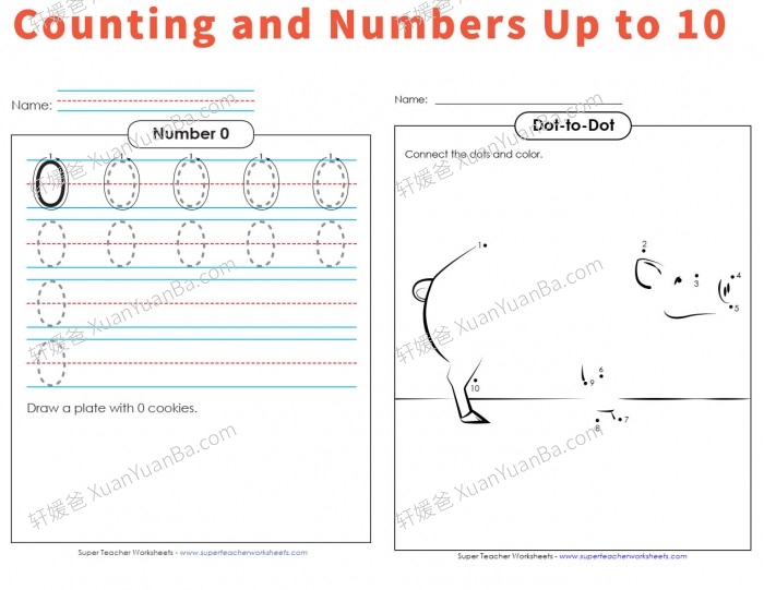 《Kindergarten Worksheets》27个主题幼儿园英文数学活动练习作业纸PDF 百度云网盘下载