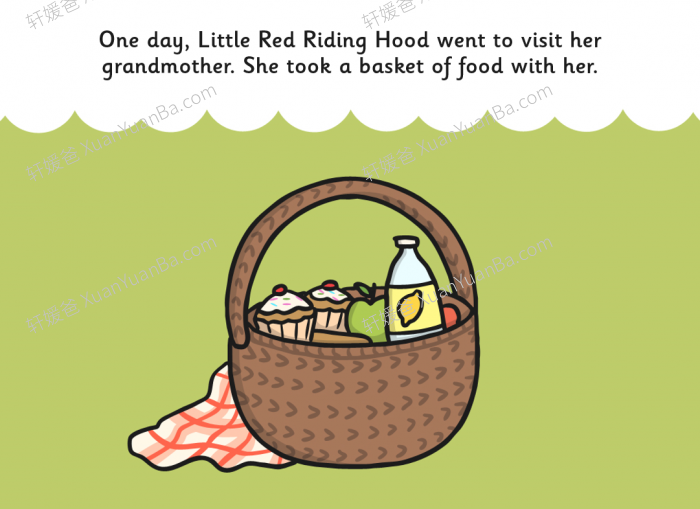 《小红帽 Little Red Riding Hood》英文绘本故事音频课件PPT故事PDF 百度云网盘下载