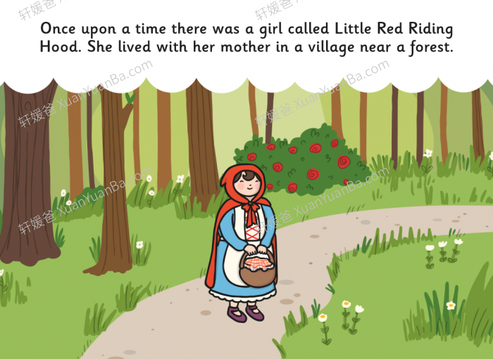 《小红帽 Little Red Riding Hood》英文绘本故事音频课件PPT故事PDF 百度云网盘下载