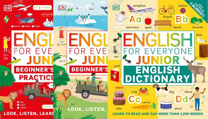《English For Everyone Junior》小学英语初级教材+词典+练习册全3册PDF 百度云网盘下载