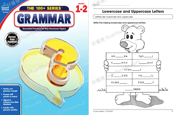 《The 100 SERIES Grammar  G1-G8》美国小学英文语法练习册PDF 百度云网盘下载
