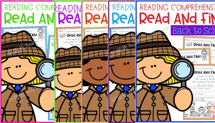 《Read and Find Bundle》五册阅读理解小短文英文练习册PDF 百度云网盘下载