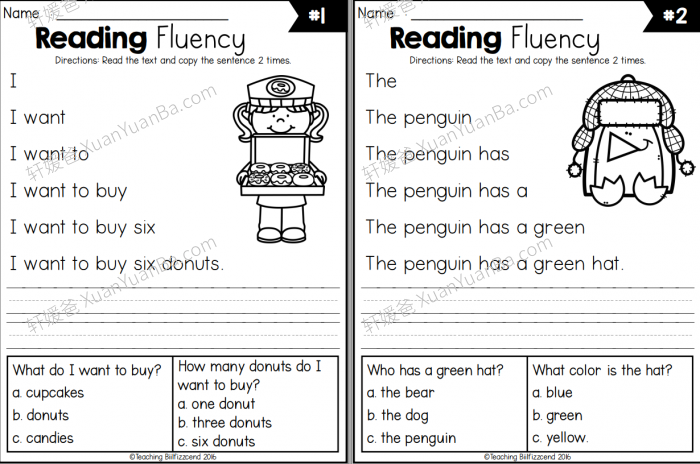 《Reading Fluency and Comprehension》小学四季阅读理解英文练习册4册 百度云网盘下载