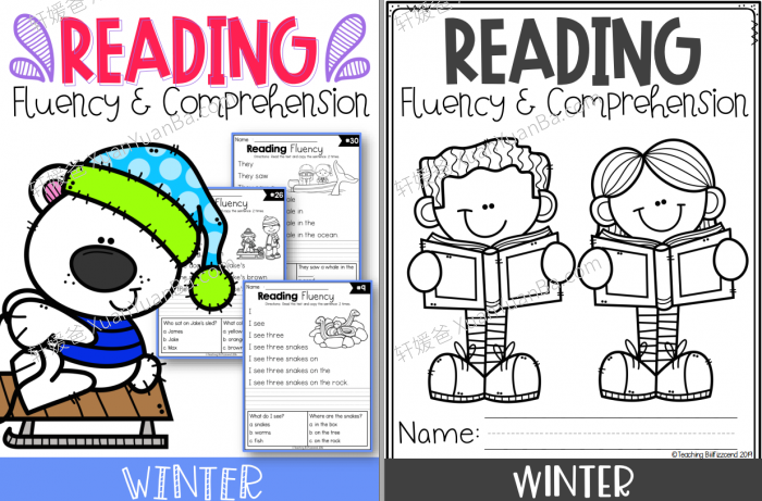 《Reading Fluency and Comprehension》小学四季阅读理解英文练习册4册 百度云网盘下载
