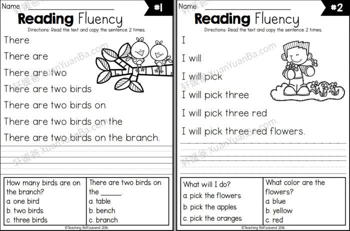 《Reading Fluency and Comprehension》小学四季阅读理解英文练习册4册 百度云网盘下载
