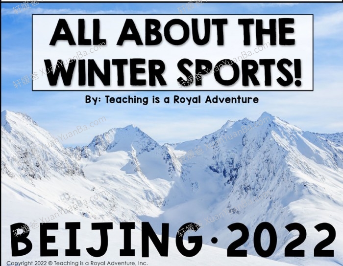 《Winter Sports Beijing 2022》北京冬奥会主题练习纸PDF 百度云网盘下载