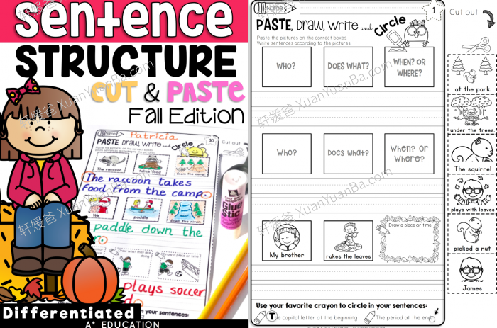 《How to Write Sentences Bundle》小学英文句型写作专项练习册全7册PDF 百度云网盘下载