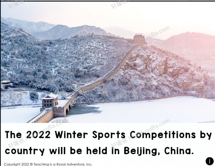 《Winter Sports Beijing 2022》北京冬奥会主题练习纸PDF 百度云网盘下载
