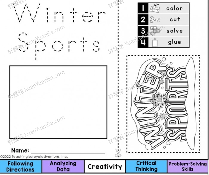 《Winter Sports Beijing 2022》北京冬奥会主题练习纸PDF 百度云网盘下载