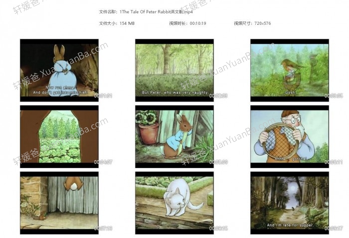 《彼得兔中英文版动画+绘本+故事》百度云网盘下载