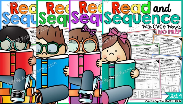 《阅读排序 Read and Sequence NO PREP Packet》英文阅读理解排序练习册PDF 百度云网盘下载