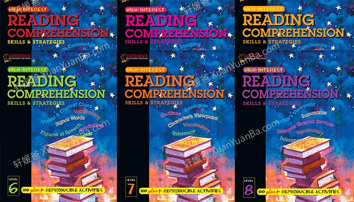《Reading Comprehension Skills and Strategies Levels 3-8》小学阅读理解练习册3-8级PDF 百度云网盘下载