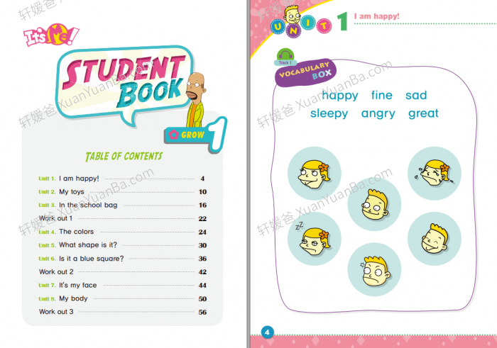 《自然拼读 Its Me Grow》1-4级学生用书自然拼读故事书练习册PDF 百度云网盘下载