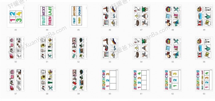 《英文排序 Sequencing Bundle》11个主题英文手工排序练习PDF 百度云网盘下载