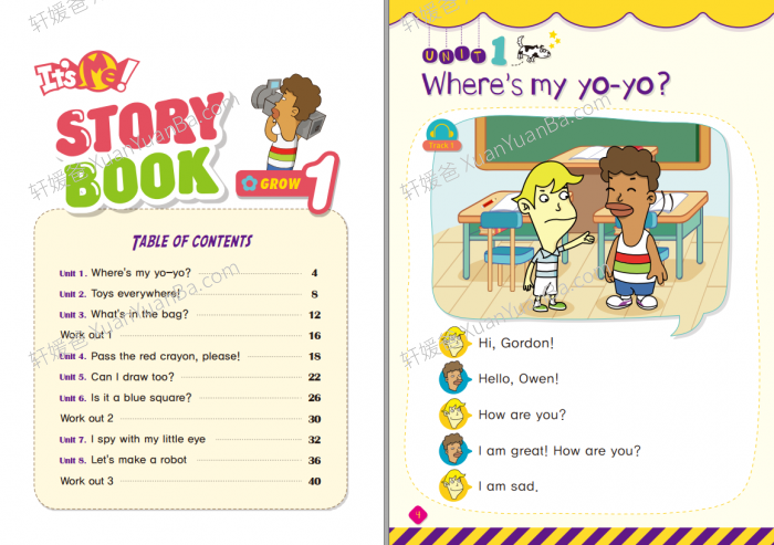 《自然拼读 Its Me Grow》1-4级学生用书自然拼读故事书练习册PDF 百度云网盘下载