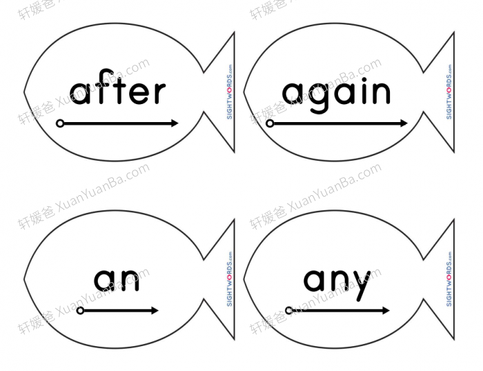 《Dolch Sight Words》常见高频词汇互动游戏小鱼卡PDF百度云网盘下载