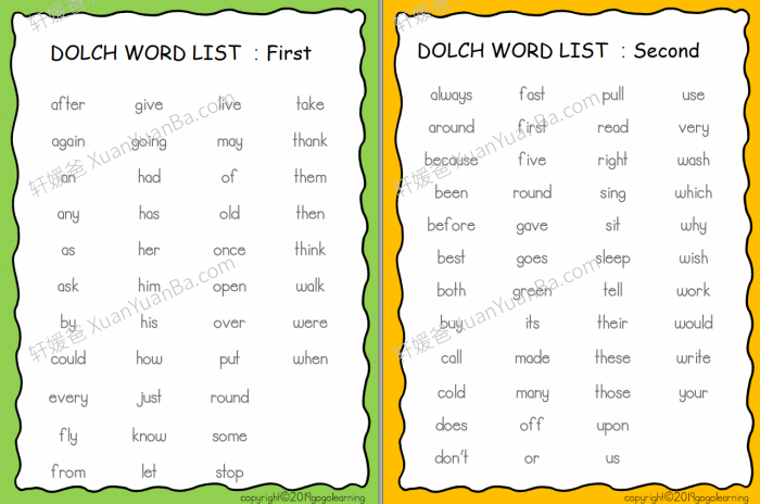 《Dolch Sight Words》常见高频词汇互动游戏小鱼卡PDF百度云网盘下载