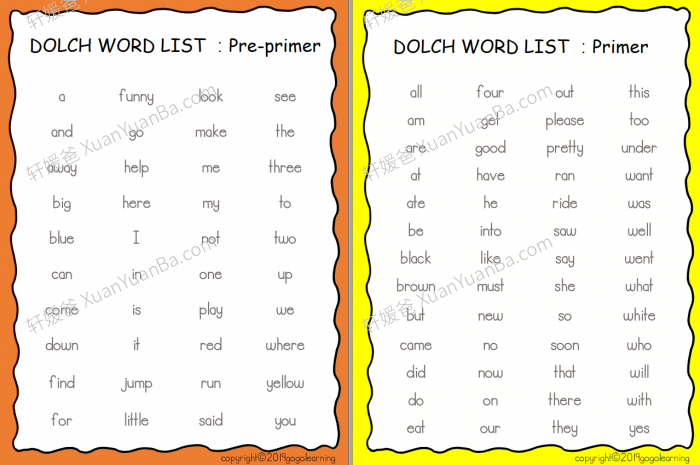 《Dolch Sight Words》常见高频词汇互动游戏小鱼卡PDF百度云网盘下载