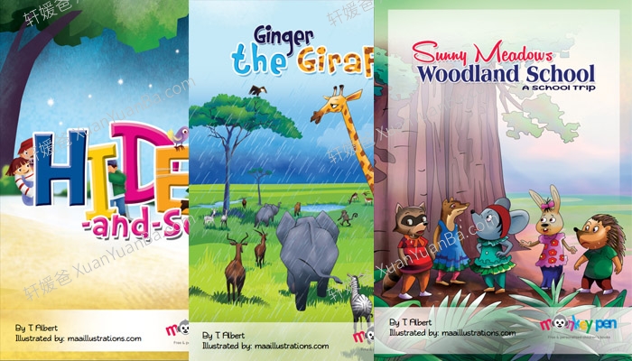 《英文绘本阅读合集 Monkey Pen》50本高清儿童英文读物PDF 百度云网盘下载