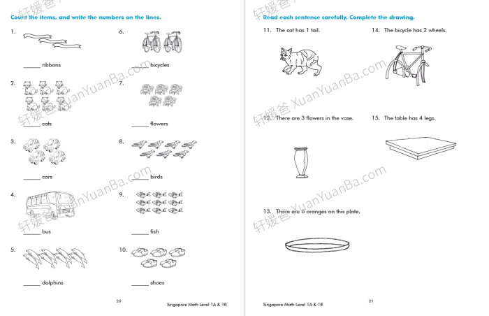 《新加坡小学数学 Singapore Math G1-G4》新加坡高效数学英文练习册PDF 百度云网盘下载
