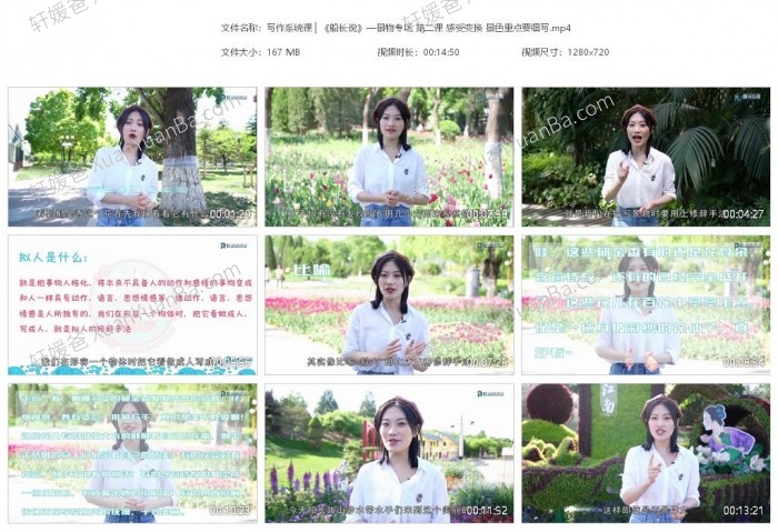 《小学写作系统课》作文提分不求人写作知识和技巧视频课MP4 百度云网盘下载