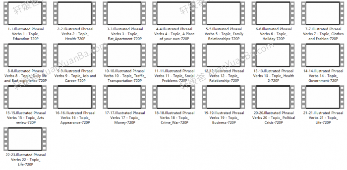 《illustrated Phrasal Verbs》22集图解短语动词视频课程MP4 百度云网盘下载