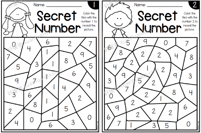 《Numbers to 20 Worksheets》学前数字启蒙综合练习作业纸4份PDF 百度云网盘下载