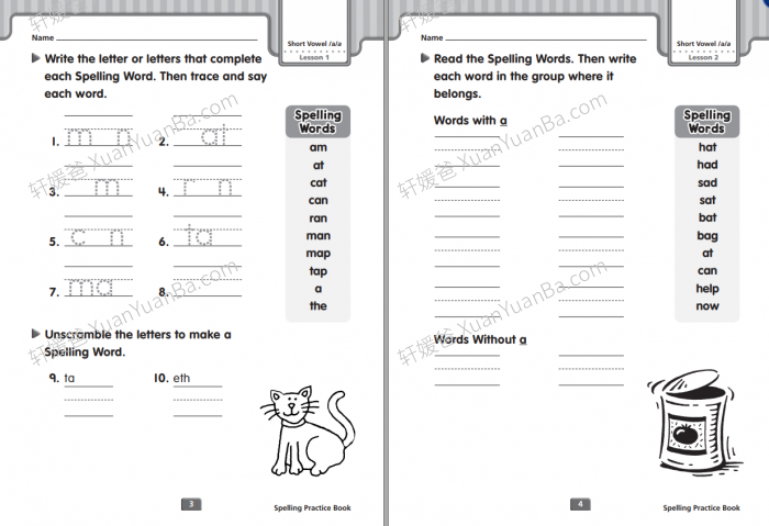 《Storytown Spelling Practice》拼写练习册1-5级PDF 百度云网盘下载