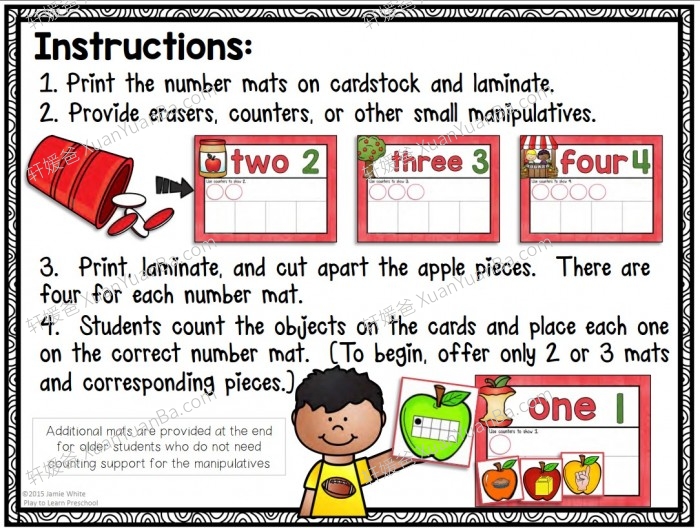 《Counting Number Mat Bundle 数字计数练习包》幼儿数学早教数感培养PDF 百度云网盘下载