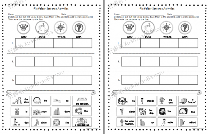 《户外主题活动 Outdoors Sentence Activities》互动游戏书六册PDF 百度云网盘下载