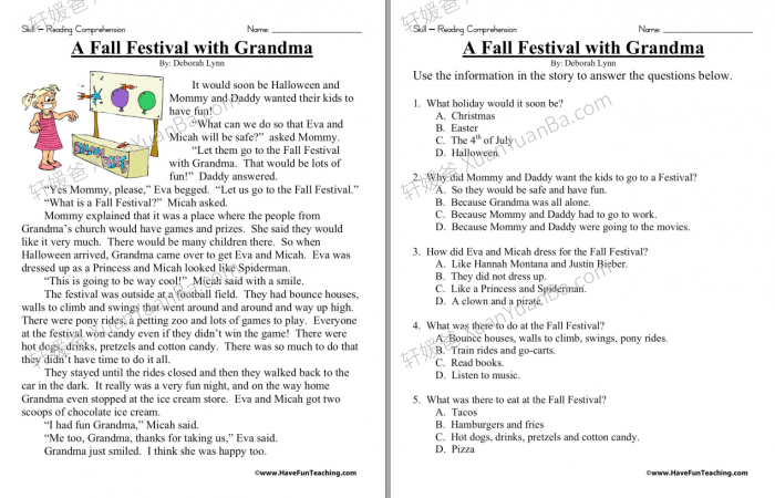 《阅读理解 Reading Comprehension》六大主题小学英文故事练习册PDF 百度云网盘下载