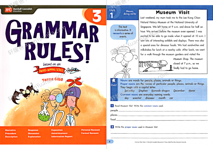 《澳洲小学语法 Grammar Rules 》G1-G6共6册附带答案PDF 百度云网盘下载