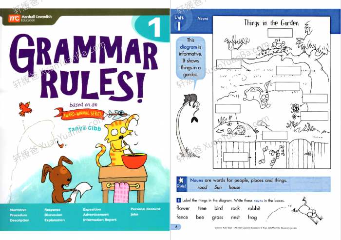 《澳洲小学语法 Grammar Rules 》G1-G6共6册附带答案PDF 百度云网盘下载