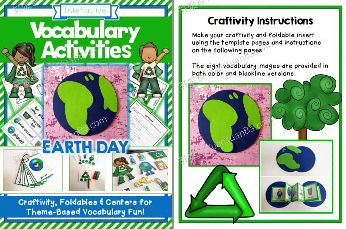 《学前主题词汇包 Preschool Vocabulary Activities Bundle》幼儿园英文练习24册PDF 百度云网盘下载